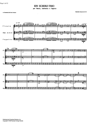 Ein Scherz-Trio - Score