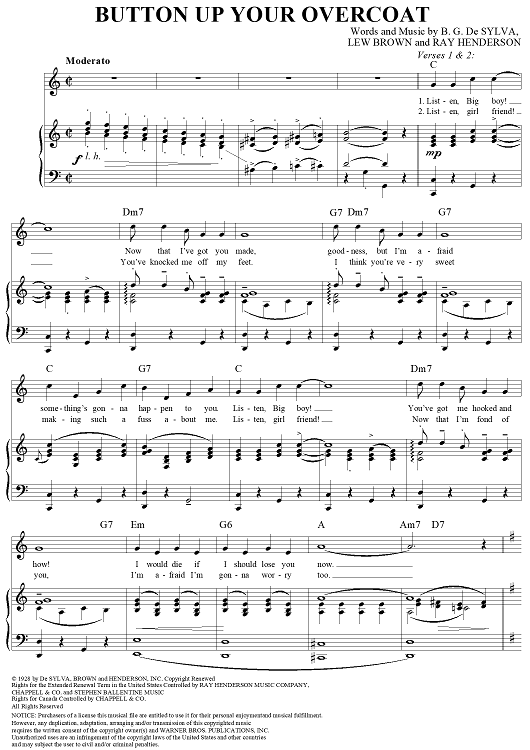 Button Up Your Overcoat