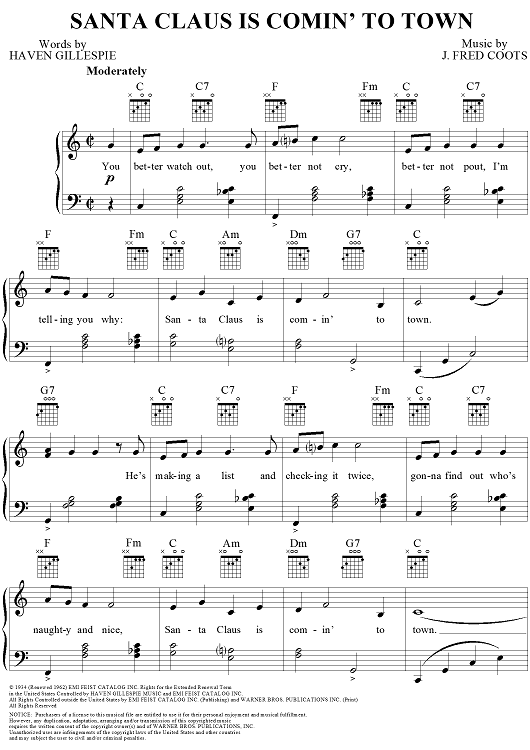 Santa Claus Is Comin' To Town