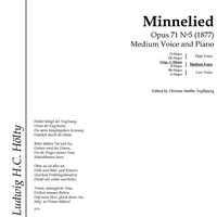 Minnelied Op.71 No. 5