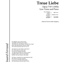 Treue Liebe Op. 7 No. 1