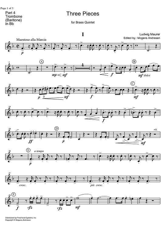 3 Pieces - B-flat Trombone 2