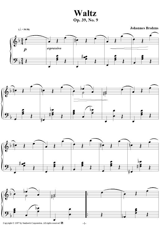 Waltz in D Minor, Op. 39, No. 9