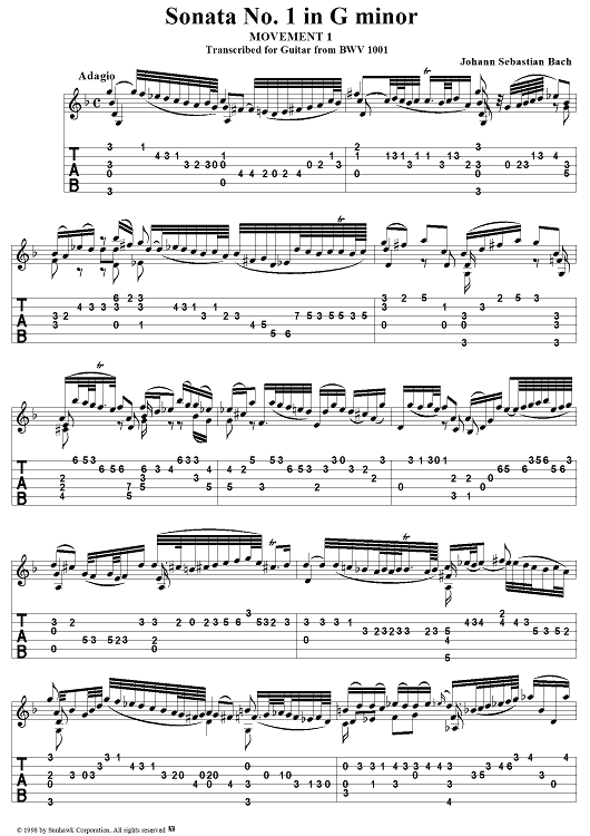 Sonata No. 1 in G Minor: First Movement