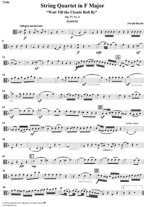 String Quartet in F Major, Op. 77, No. 2 - Viola