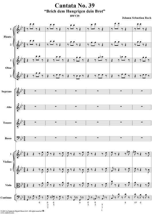 Cantata No. 39: Brich dem Hungrigen dein Brot, BWV39