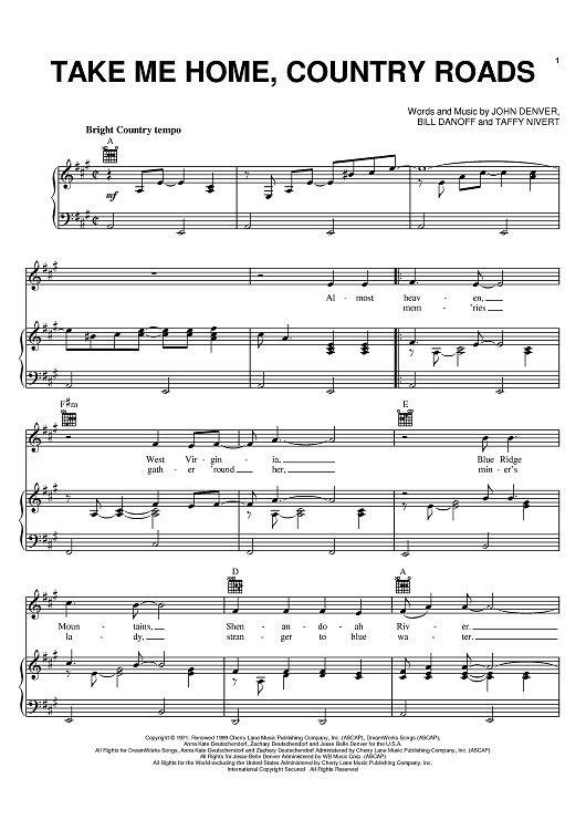 Take Me Home, Country Roads