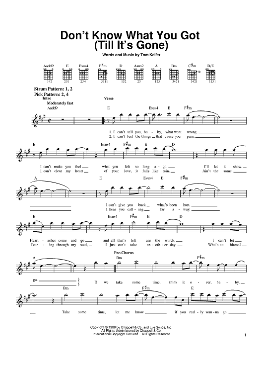 Don't Know What You Got (Till It's Gone)