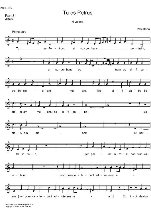 Tu es Petrus - Altus