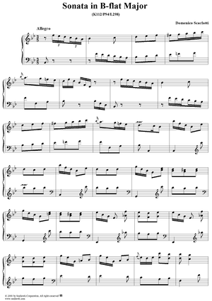 Sonata in B-flat major, K112