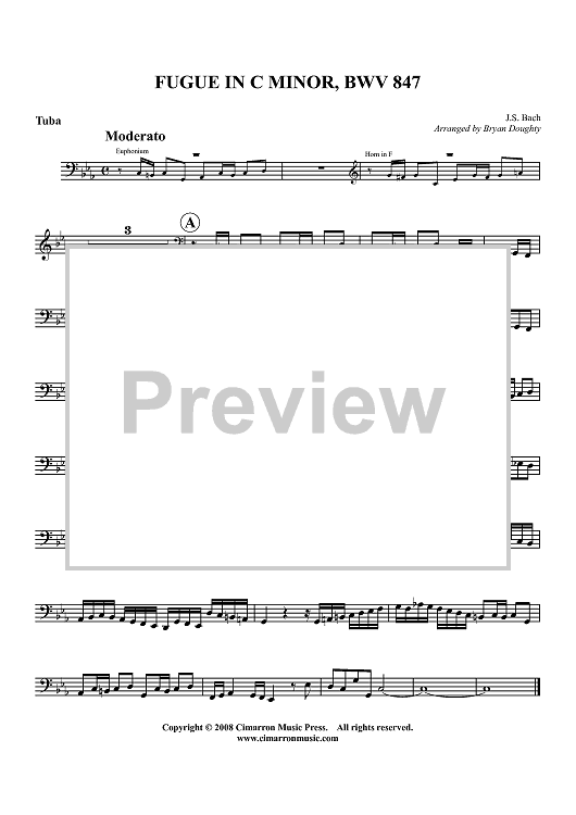 Fugue in C Minor, BWV 847 - Tuba