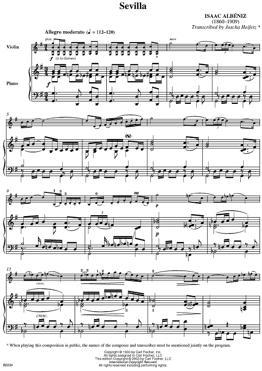 Sevilla - from Suite Espanola, Op. 97
