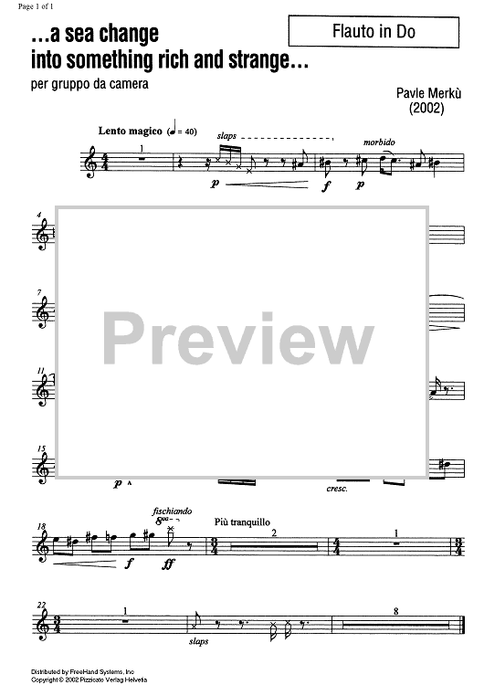 ...a sea change into something rich and strange - Flute