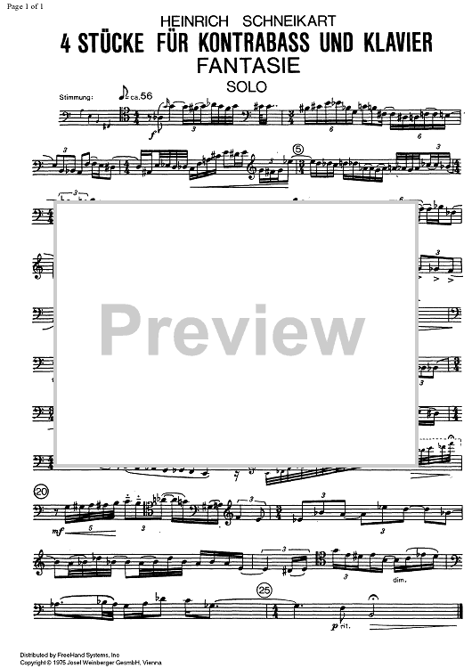 Fantasie - Double Bass