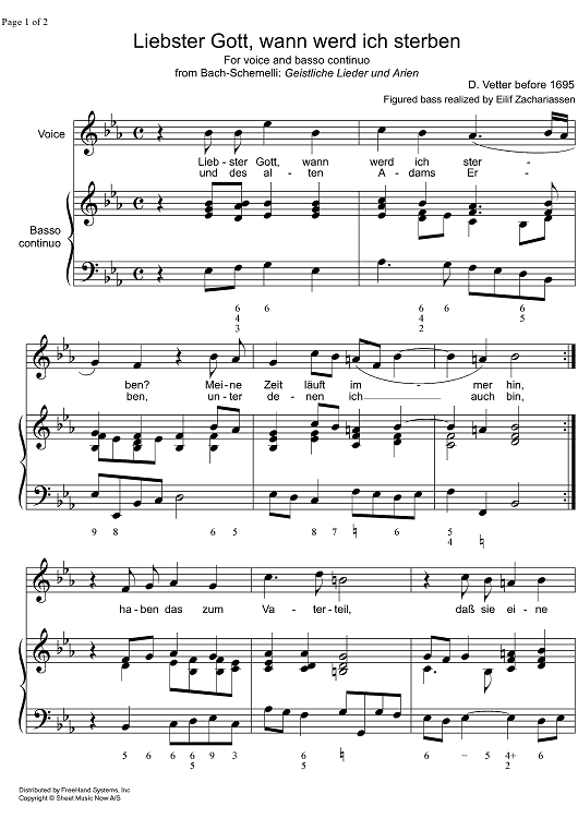 Liebster Gott, wann werd ich sterben