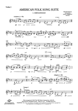 American Folk Song Suite - Violin 2