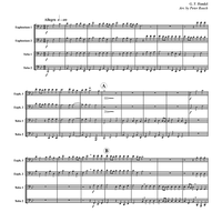 Allegro from "Water Music" - Score