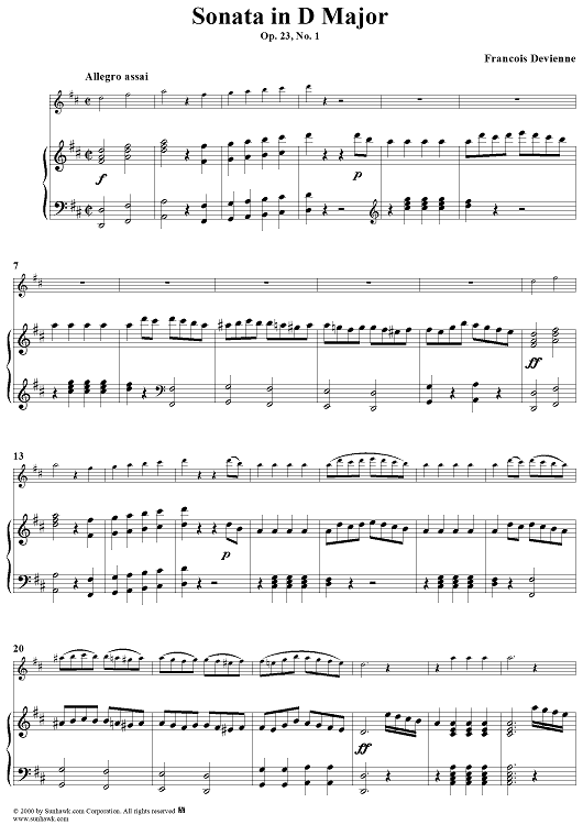 Sonata in D major op. 23, no. 1 - Piano
