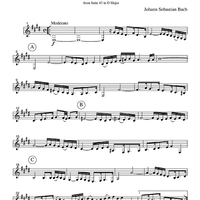 Overture - from Suite #3 in D Major - Part 4 Bass Clarinet in Bb