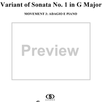Variant of Sonata 1 in G Major for Viola da Gamba and Clavier, No. 3 - Adagio e piano