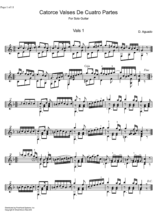 14 Valses de Quartro partes