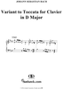 Variant to Toccata for Clavier (in D major)