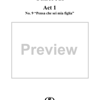 Pensa che sei mia figlia: No. 9 from "Tancredi", Act 1, Scene 7 - Score