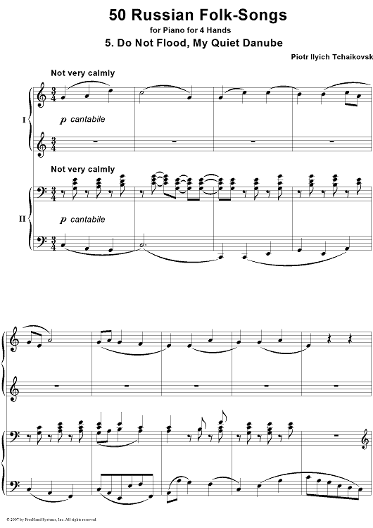 50 Russian Folk-Songs. No. 5. Do Not Flood, My Quiet Danube