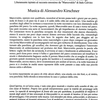 La villeggiatura in panchina [piano reduction] - Notes