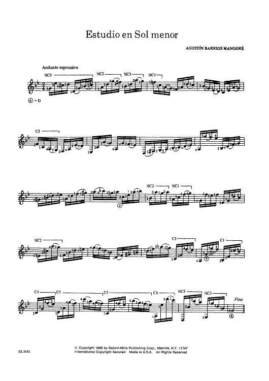 Estudio en Sol menor