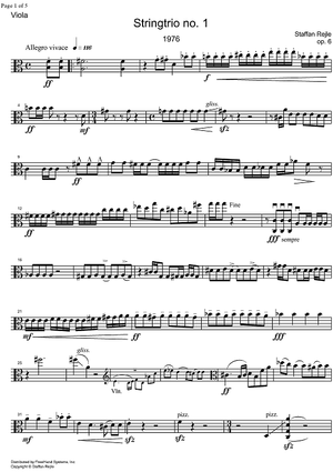 String Trio No. 1 - Viola