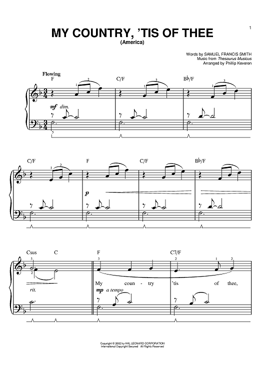 My Country, 'Tis Of Thee (America)