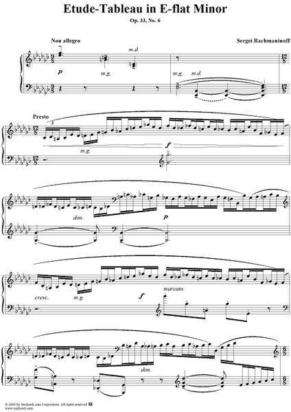 ☆ Rubinstein-Etude No.6 Sheet Music pdf, - Free Score Download ☆