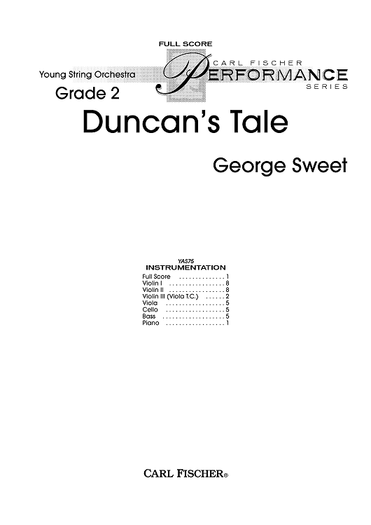Duncan’s Tale - Score