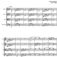 String Quartet No. 2 C Major D32 - Score