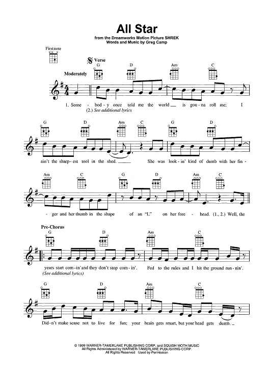 All Star - from theDreamworks Motion Picture SHREK