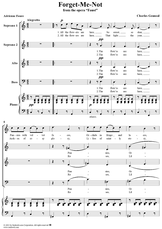 Forget-Me-Not (from the opera "Faust")
