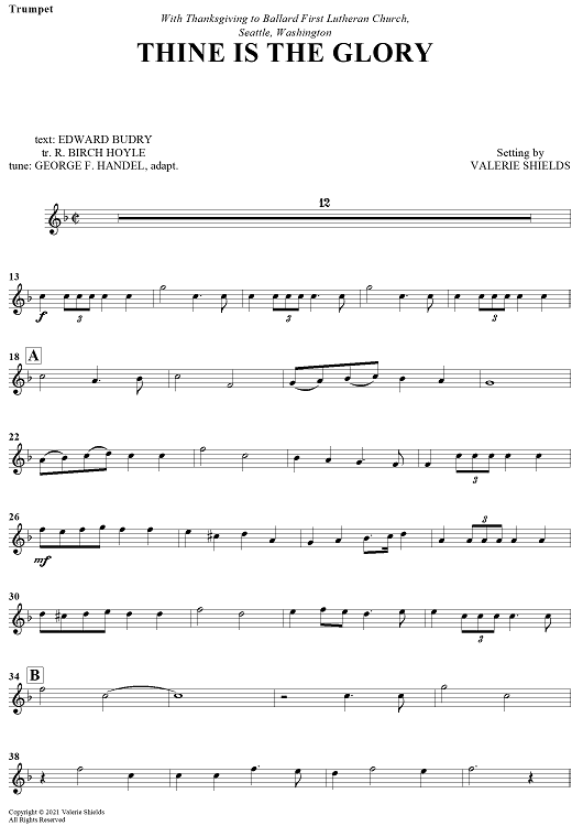 Thine Is The Glory - Trumpet