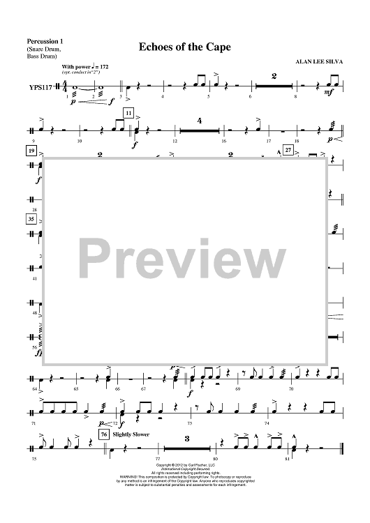 Echoes of the Cape - Percussion 1