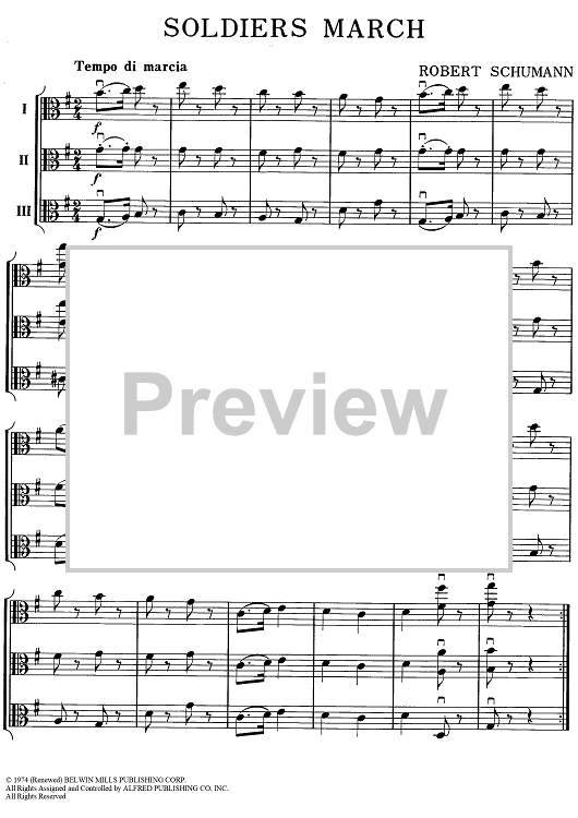 Soldiers March - Viola