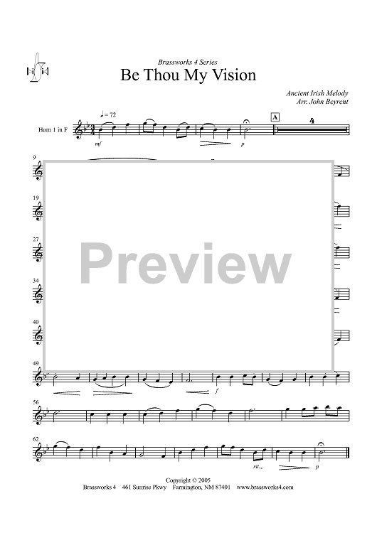 Be Thou My Vision - Horn 1 in F