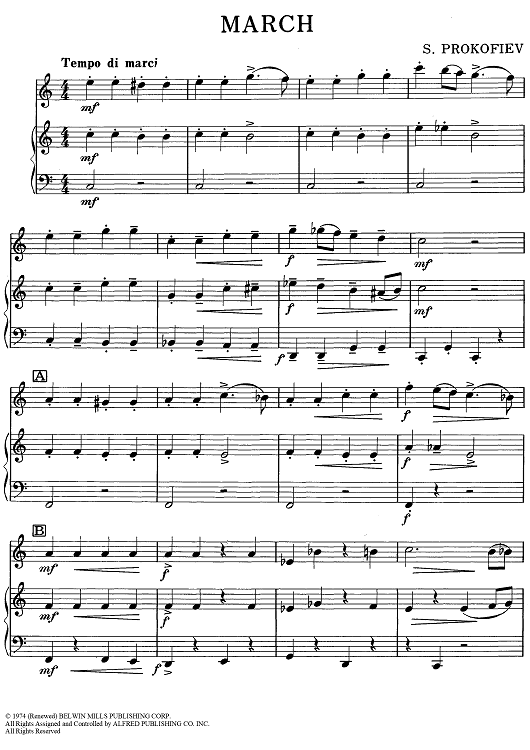 March - Piano/Conductor, Oboe, Bells