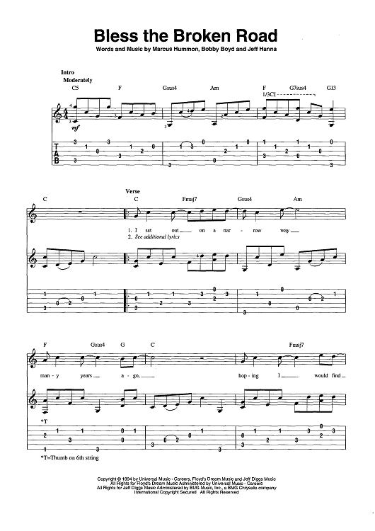 Bless The Broken Road