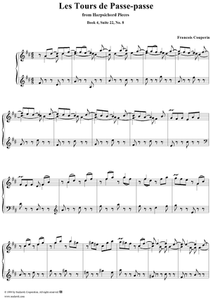 Harpsichord Pieces, Book 4, Suite 22, No.8:  Les tours de passe-passe