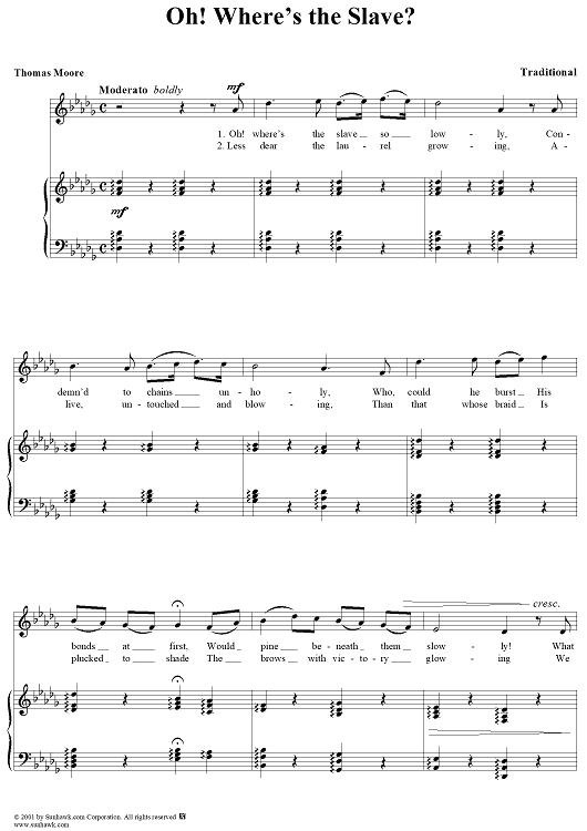 Oh where's the slave?