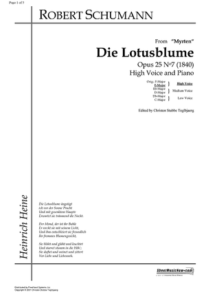 Die Lotusblume Op.25 No. 7