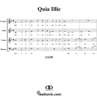 Quia Illic     (4-voice church anthem)