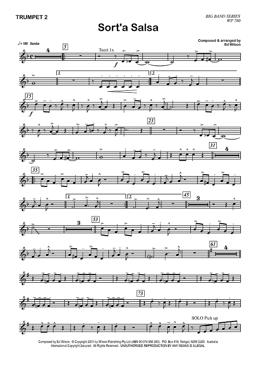 Sort's Salsa - Trumpet 2