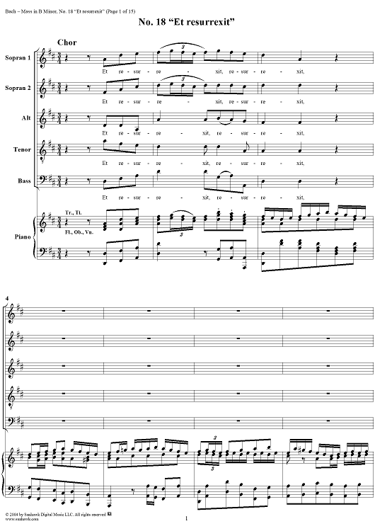 Mass in B Minor, BWV232, No. 18: "Et resurrexit"