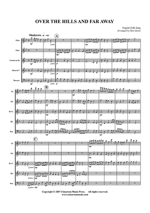 Over the Hills and Far Away - Score